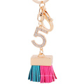 Personalized Leather Gift, Leather bagcharm, Leather Tassel Keychain